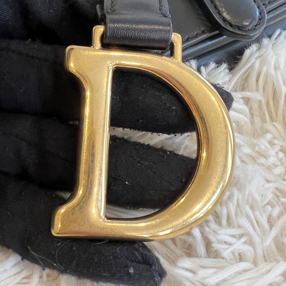 Authentic Christian Dior Mini Saddle bag in Black Calfskin Leather - Picture 8 of 14